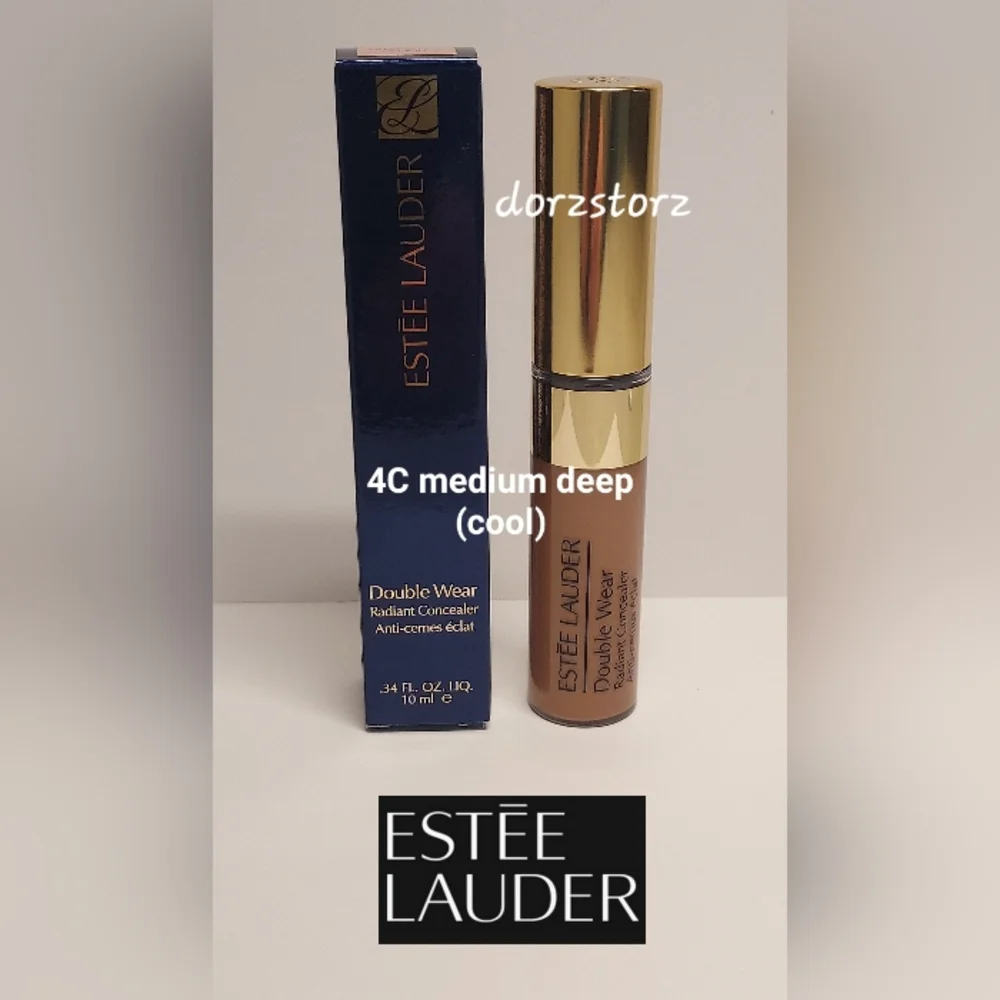 ESTEE LAUDER Double Wear Radiant Concealer *4C Medium Deep (COOL)* / 0.34 oz/NIB